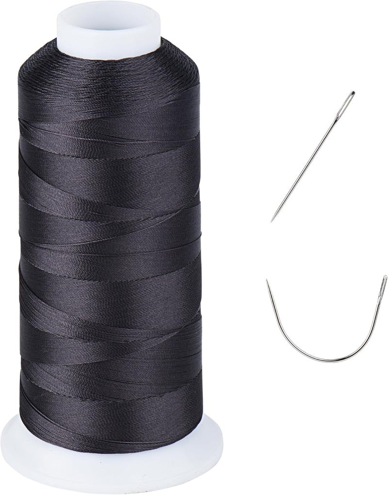 simthread UV Resistant - Heavy Duty Outdoor Thread for Hand or Machine Sewing - 100% Polyester Bonded Thread Tex 69 (12wt) - 1500 Yards NP-Black - Image 1